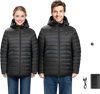 VEVOR Heated Jacket for Women with 7.4V Battery, Soft Shell Electric Heating Coat, Windproof Lightweight Outerwear with 4 Heating Zones & 3 Heat Settings, for Hiking, Outdoor Work, Black, M Size