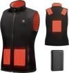 VEVOR Heated Vest, Women Electric Heating Vest with 16000 mAh Battery Pack, 6 Heating Zones Lightweight Rechargeable Winter-Vest with 3 Levels, for Outdoor Hiking Camping Fishing Skiing, Size L