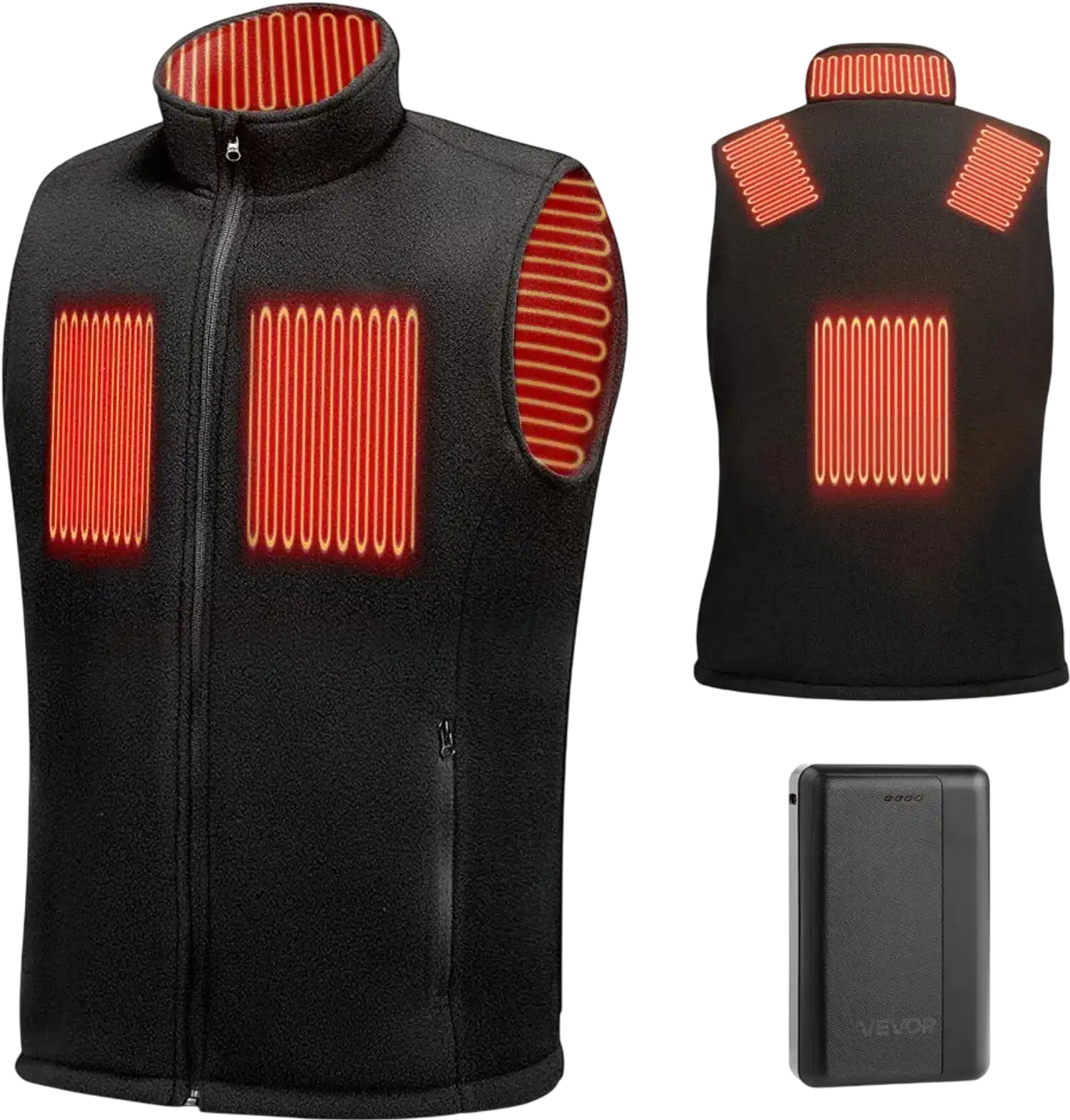 Vevor Heated Vest Men's Rechargeable Winter Vest with 16000 mAh Battery Pack Size M New