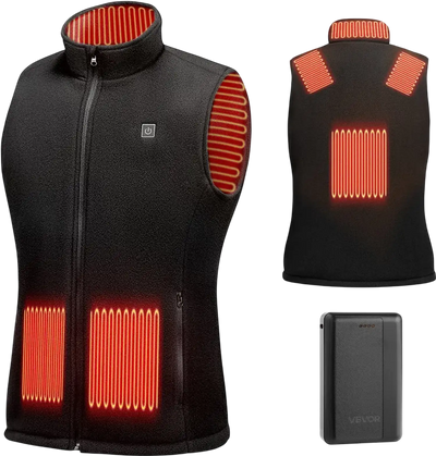 Vevor Heated Vest Women's Lightweight Rechargeable 6-Zone Winter Vest Size S New