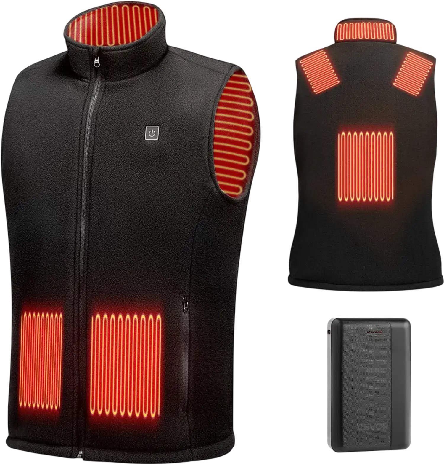 Vevor Heated Vest Rechargeable Men's Winter Vest with 6 Heating Zones XL New