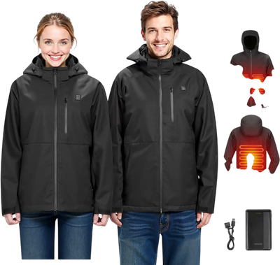 Vevor Heated Jacket Men's Waterproof Soft Shell XL New