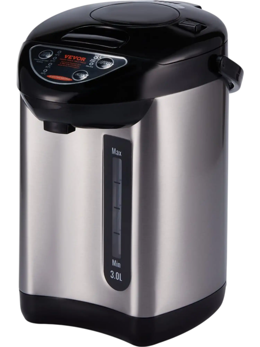 VEVOR Hot Water Dispenser, Adjustable 4 Temperatures Water Boiler and Warmer, 304 Stainless Steel Countertop Water Heater, 3-Way Dispense for Tea, Coffee and Baby Formula, 3L/102 oz