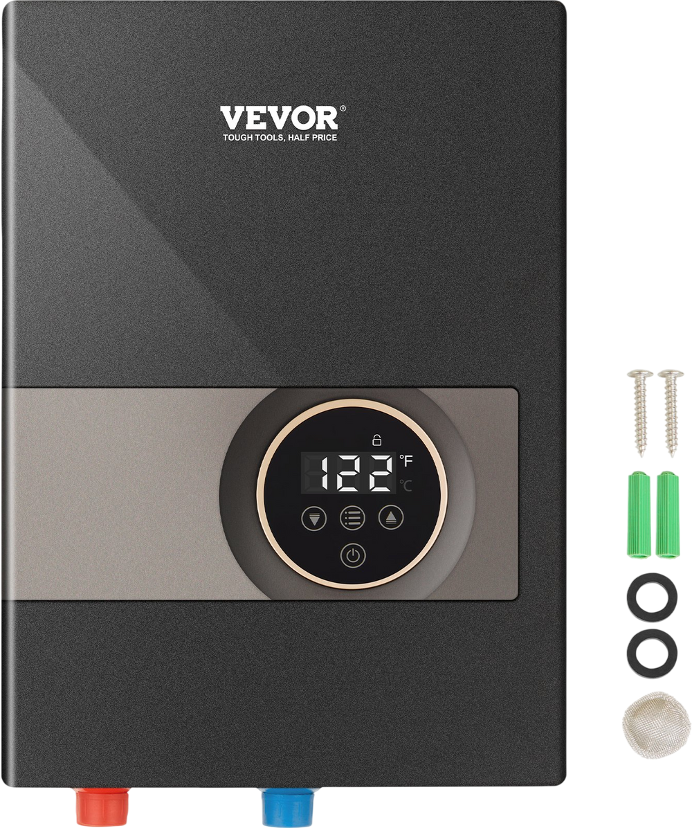 VEVOR Instant Water Heater, 8kw On Demand Electric Tankless Water Boiler, Digital Temperature Display & Easy Installation & 24-Hour Water Supply, For Kitchen Bathroom Shower Mall Salon ETL Listed