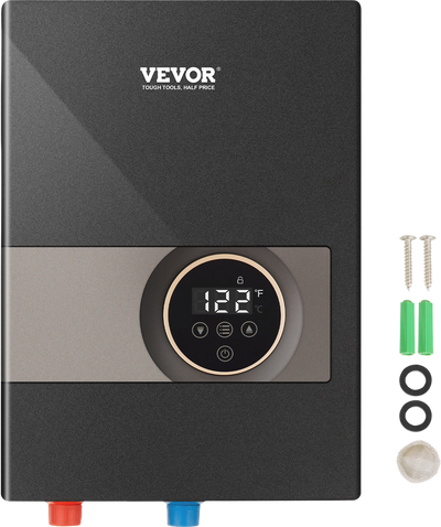 VEVOR Instant Water Heater, 8kw On Demand Electric Tankless Water Boiler, Digital Temperature Display & Easy Installation & 24-Hour Water Supply, For Kitchen Bathroom Shower Mall Salon ETL Listed