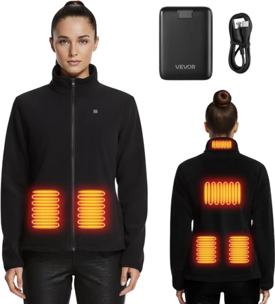 Vevor Heated Fleece Jacket for Women Black M New