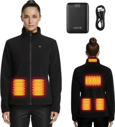 Vevor Heated Fleece Jacket for Women Black XXL New