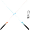 VEVOR Light Sword, 2 Pack Light up Sword with 12 RGB Colors, 4 Sound Modes and Realistic Handle, Rechargeable Sword Toy for Adults and Kids, Christmas Day, Halloween Cosplay, Birthday