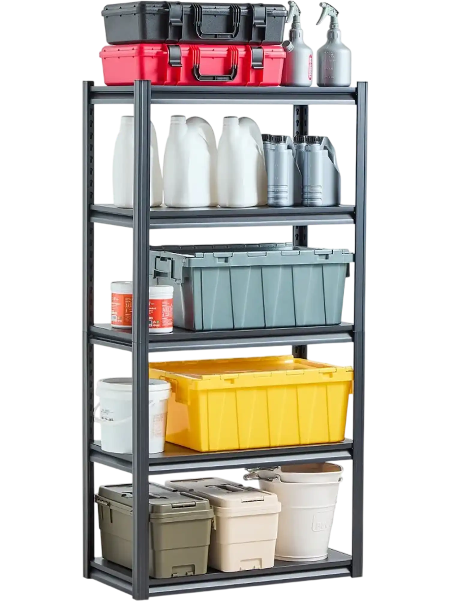 Vevor Storage Shelves 5-Tier Adjustable Metal Garage Shelving Rack 16