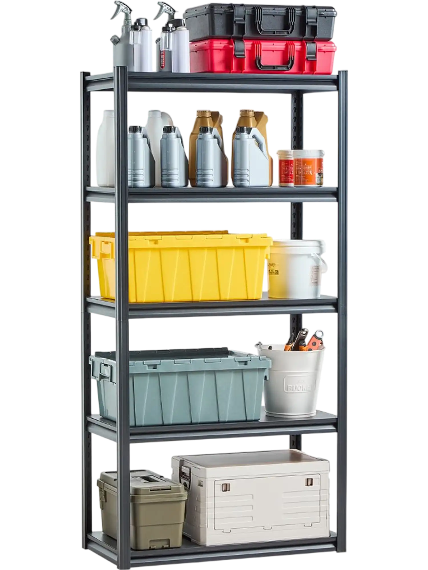 Vevor Storage Shelves 5-Tier Adjustable Metal Garage Shelving Rack 18
