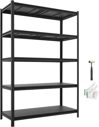 Vevor Storage Shelves 5-Tier Adjustable Heavy Duty Garage Shelving Unit 3000 lbs Capacity 48.43