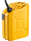 Newly Upgraded Oil-Tight VEVOR Metal Fuel Container, 5.3 Gallon, Fuel Jerry Can with Spout and Comfort Handle, 6 L/min Max Flow Rate, Leakproof & Corrosion-resistant Metal Gas Tank Most Cars Motorcycle ATV UTV, Yellow