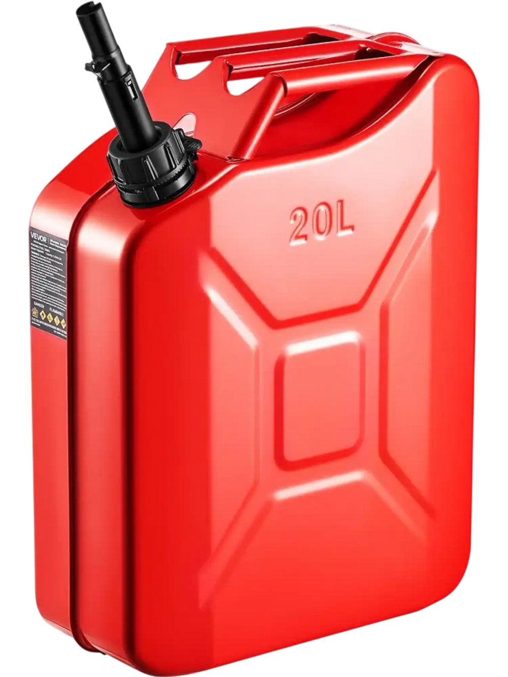 Fuel Container For Rib Vevor Jerry Can 5.3 Gal Metal Fuel Container with Spout Red New ...
