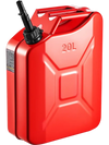 Newly Upgraded Oil-Tight！VEVOR Metal Fuel Container, 5.3 Gallon, Fuel Jerry Can with Spout and Comfort Handle, 6 L/min Max Flow Rate, Leakproof & Corrosion-resistant Metal Gas Tank Most Cars Motorcycle ATV UTV, Red