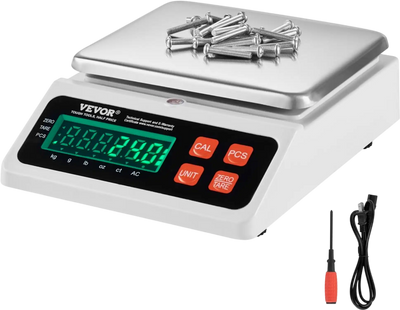 Vevor Counting Scale 10 kg x 0.1 g Digital Parts and Coin Scale with LED Screen New