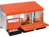 VEVOR Chicken Nest Box, 3-Compartment, 15 to 30 in Stable & Corrosion-Resistant Metal Nesting Boxes with Inclined Nesting Boxes, Bottom Holes & Resting Platform, Fit for Different Chicken Breeds