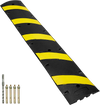 VEVOR 72'' Rubber Speed Bump, Dual Channel, Supports up to 22000 lbs, Durable Traffic Speed Hump with Bright Yellow Reflective Strip, Includes 4 Expansion Screws & Drill for Asphalt, Concrete, Grav