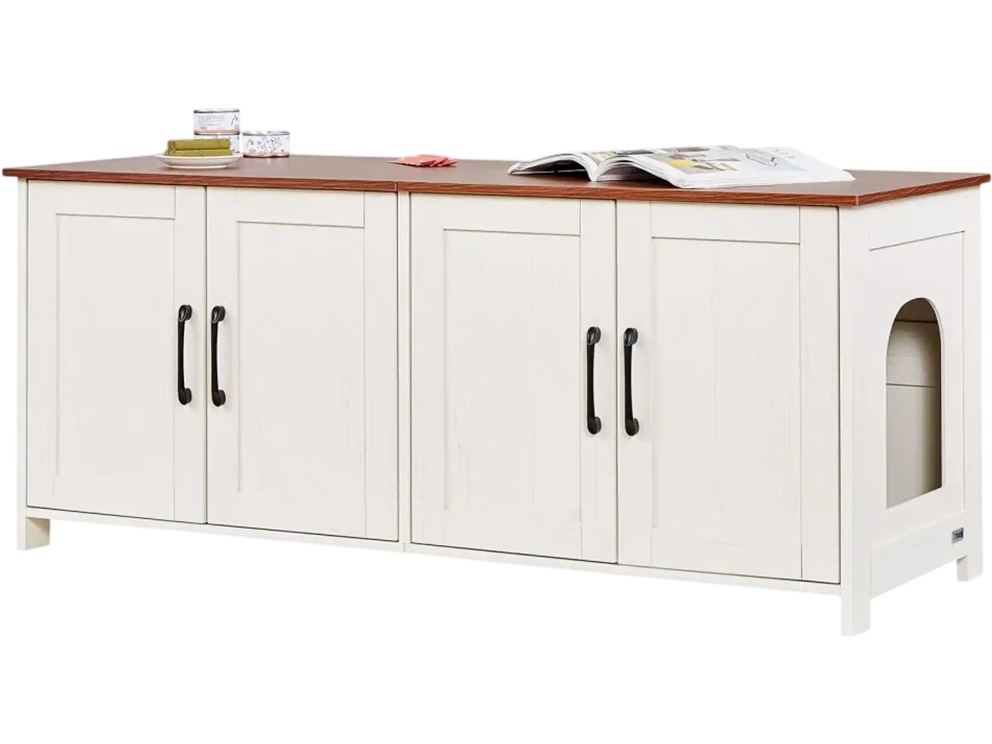Vevor Cat Litter Box Enclosure Hidden Multi-Cat Cabinet 47.2