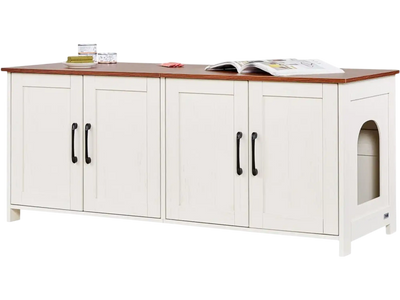Vevor Cat Litter Box Enclosure Hidden Multi-Cat Cabinet 47.2