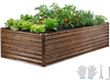 VEVOR Galvanized Raised Garden Bed, 8 x 4 x 2 ft, Rectangular Metal Planter Box Kit Outdoor, Bottomless Elevated Planting Box with Gloves, Alu-Zinc, for Growing Flowers Vegetables, Deep Wood Grain