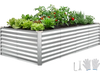 VEVOR Galvanized Raised Garden Bed, 8 x 4 x 2 ft, Rectangular Metal Planter Box Kit Outdoor, Bottomless Elevated Planting Box with Gloves, Rustproof Alu-Zinc, for Growing Flowers Vegetables, Silver