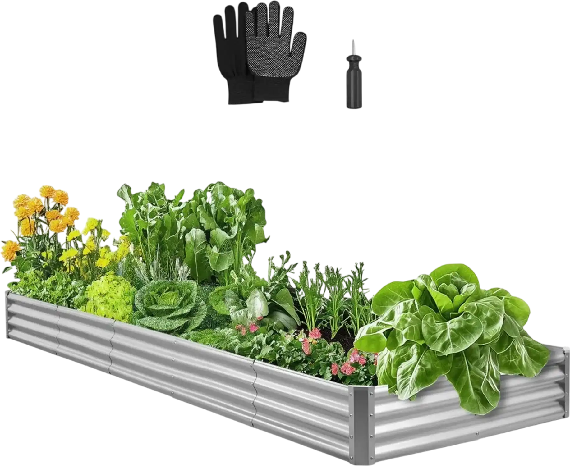 Vevor Raised Garden Bed 12' x 4' x 1' Galvalume Outdoor Planter Box New