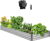 VEVOR Metal Raised Garden Bed, 12 x 4 x 1 ft Outdoor Galvalume Planter Garden Box, Open Bottom Design, Large Planter Raised Bed for Growing Vegetables, Flowers, and Succulents, Galvanized Color