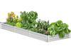VEVOR Metal Raised Garden Bed, 12 x 4 x 1 ft Outdoor Galvanized Planter Box, with Open Bottom, Large Planter Raised Bed for Gardening Vegetables, Flowers, Herbs, and Succulent Plants, Silver