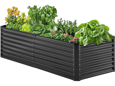 Vevor Raised Garden Bed 6' x 3' x 2' Outdoor Galvanized Planter Box Dark Gray New