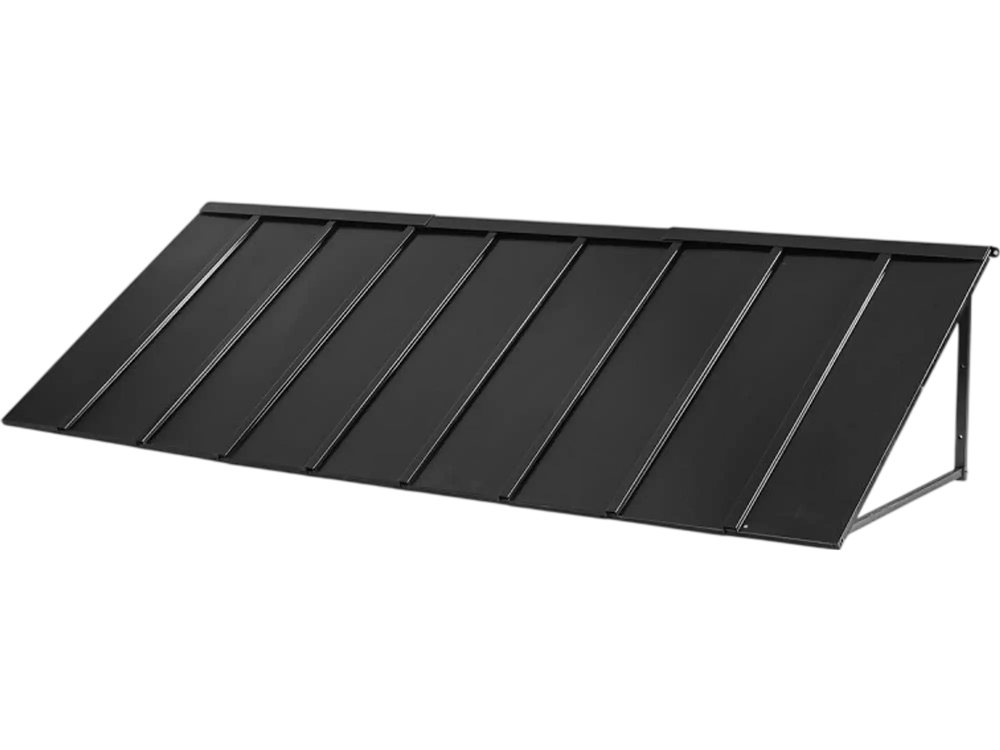 VEVOR Fixed Metal Awning 104 x 36 in, Window Awning Door Canopy, Stable Triangle Steel Frame Awnings for Doors Exterior Rain, Snow & Sunlight Protection for Door Entrance, Windows, Porches, Balconies