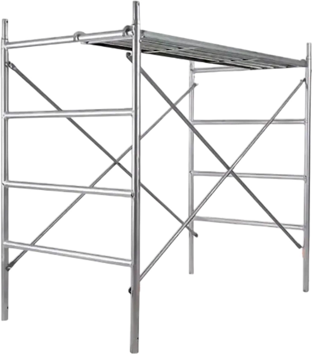 VEVOR Scaffolding Cross Brace 6ft x 4ft, 4-Pack Solid Carbon Steel Scaffold Cross Supports, X-Shaped Scaffolding Safety Accessory with Rust-Proof & Corrosion-Proof Galvanized Surface, Silver