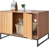 VEVOR Cat Litter Box Enclosure Furniture, 31.5 in Hidden Litter Box Cabinet with Scratch Pad & Storage, Waterproof Cat Washroom End Table Cat House, Fit Most of Litterbox, for Bedroom Living Room