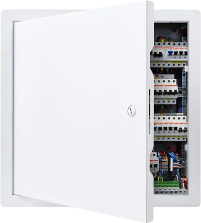 VEVOR Access Panel for Drywall, 13.3 x 13.3 in Galvanized Steel Access Door, Easy Install Hinged Service Panel with Screwdriver Latch, for Ceiling Plumbing Electrical, 12.4 x 12.4 in Cutout Size White