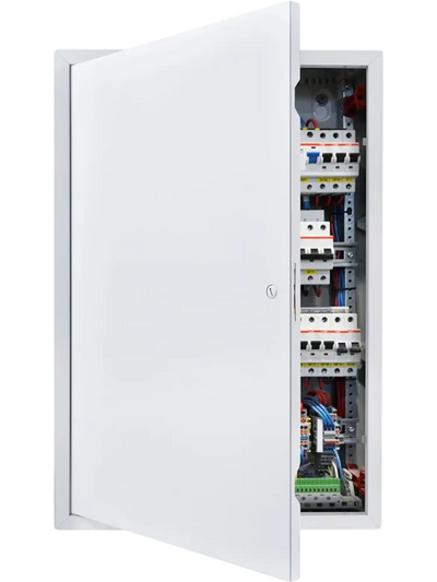 VEVOR Access Panel for Drywall, 25.3 x 17.2 in Galvanized Steel Access Door, Easy Install Hinged Service Panel with Screwdriver Latch, for Ceiling Plumbing Electrical, 16.4 x 24.4 in Cutout Size White
