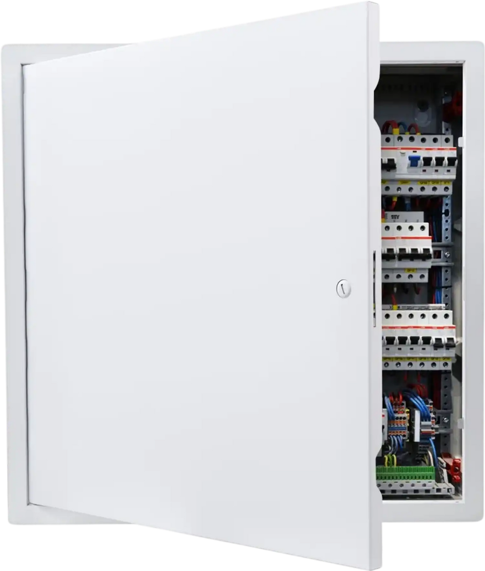 VEVOR Access Panel for Drywall, 19.2 x 19.2 in Galvanized Steel Access Door, Easy Install Hinged Service Panel with Screwdriver Latch, for Ceiling Plumbing Electrical, 18.4 x 18.4 in Cutout Size White