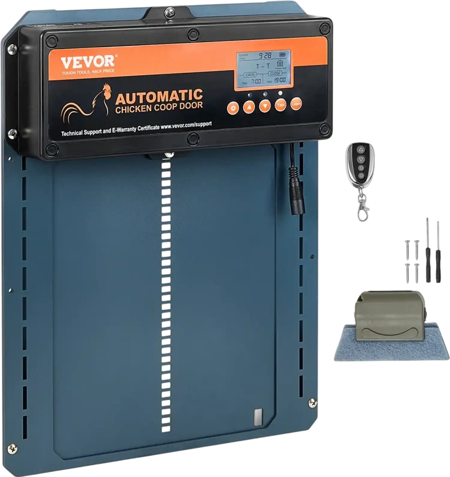 Vevor Chicken Coop Door Automatic Door Opener with Timer Light Sensor Remote Control and LCD Screen New