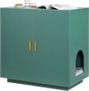 VEVOR Cat Litter Box Enclosure, 31.5 in Hidden Litter Box Cabinet, Wooden Indoor Cat Washroom with Ventilated Holes, Double-Door Kitty Pet House Furniture, End Side Table Fit Most Litterboxes