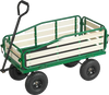 VEVOR Pull-Along Wagon for Kids, 39 in Toddler Wagons with Foldable Wooden Panel & Handle, Supports up to 551 lbs, 10" All-Terrain Tires, Utility Wagon Cart Birthday Present for Kids Gardening Beach