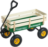 VEVOR Pull-Along Wagon for Kids, 39 inch Toddler Wagons with Wooden Panels & Handle, Supports up to 330 lbs, All-Terrain Utility Wagon Cart Birthday Present for Kids Gardening Beach, Green