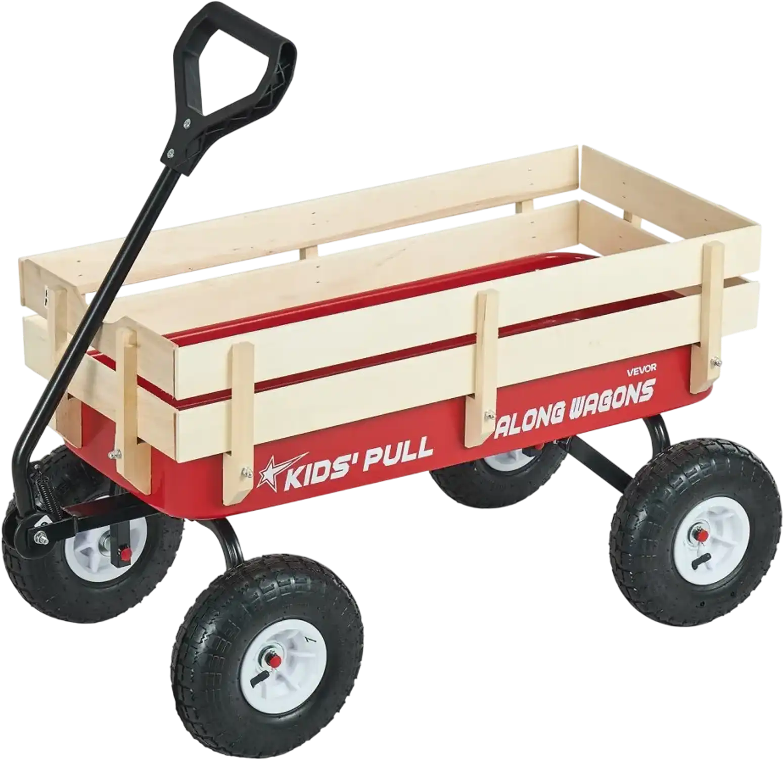 Vevor Wagon Pull-Along Kids Utility Cart with Wooden Panels 39