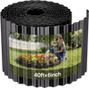 VEVOR Galvanized Steel Landscape Edging, 40 ft x 6 in Metal Edging for Landscaping with Gloves, Easy-to-Install Bendable Metal Strips, Heavy Duty Metal Garden Edge Border for Flower Bed, Yard Pathway
