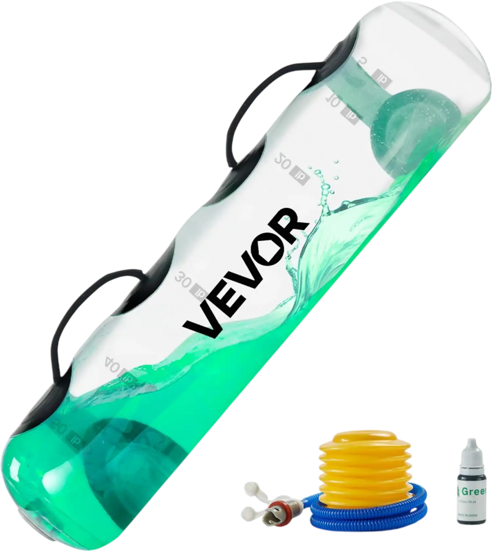 VEVOR Water Weights Aqua Bag, Large Aqua Bags for Workout, 70 lbs Adjustable Portable Stability Fitness & Full Body Exercise Equipment, for Strength Core and Balance Training, Home Gym Exercise, Clear