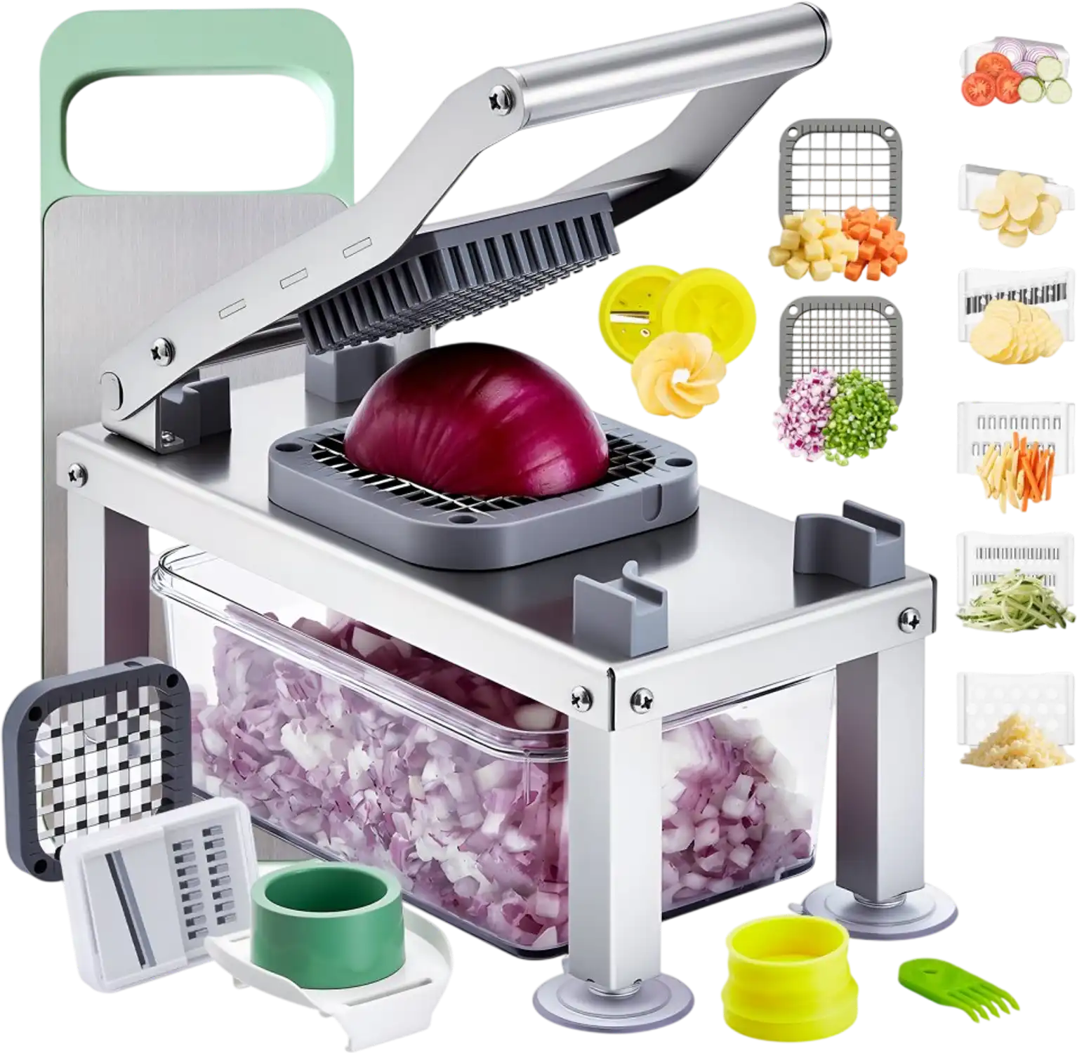 Vevor Vegetable Chopper 9-Blade Manual Mandoline Slicer New