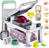 VEVOR Vegetable Chopper Mandoline Slicer, All-in-1 Food Veggie Cutter with 9 Stainless Steel Blades, Cheese Grater Onion Potato Dicer with Container,Salad Spiralizer Kitchen Gadgets&Essentials