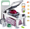 VEVOR Vegetable Chopper Mandoline Slicer, All-in-1 Food Veggie Cutter with 8 Stainless Steel Blades, Cheese Grater Onion Potato Salad Dicer with Container,Kitchen Gadgets&Essentials Home Appliances