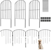 VEVOR Garden Fence, 24in(H) x30ft(L) Animal Barrier Fence, Underground Decorative Garden Fencing with 2 Inch Spike Spacing, Metal Dog Fence for the Yard and Outdoor Patio, 28 Pack