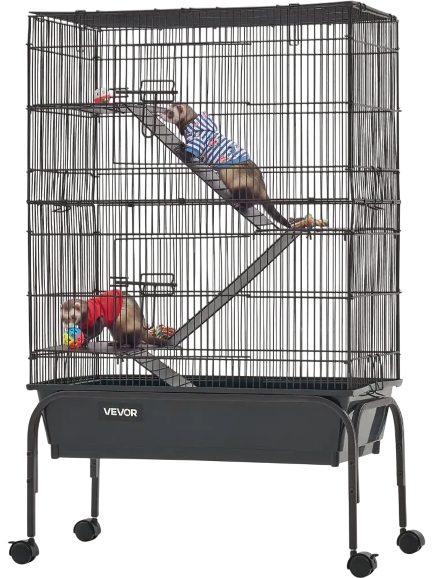 Vevor Ferret Cage 3-Tier Rolling Small Animal Cage 24.8 x 14.2 x 39.8
