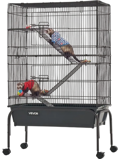 Vevor Ferret Cage 3-Tier Rolling Small Animal Cage 24.8 x 14.2 x 39.8