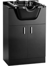 VEVOR Shampoo Bowl with Cabinet Fits 27-32 in Chair Backwash Sink Station, for Salon Barber Hairstylists & Home Use, Spa Salon Beauty Equipment with Faucet, Drain Hose, Showerhead, Hair Trap, Black