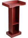 VEVOR Podium Stand, 41-Inch Wooden Lectern, Laptop Desk with Wide Reading Surface and Storage Shelf, Edge Stopper, Elegant Design, Flool-Standing, for Classroom, Conference, Church, and Presentation